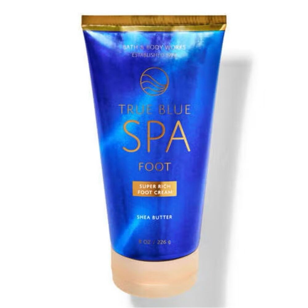 NWT Bath & Body Works True Blue Spa Foot Cream Full Size Shea Butter